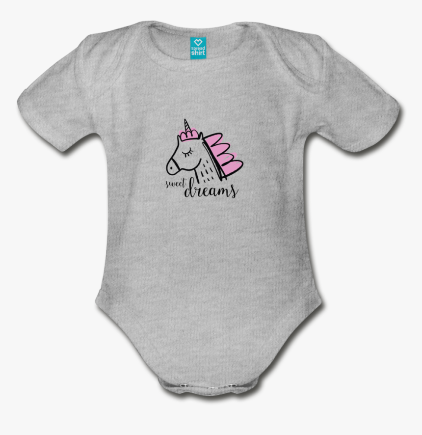 Unicorn Organic Short Sleeve Baby Bodysuit - Infant Bodysuit, HD Png Download