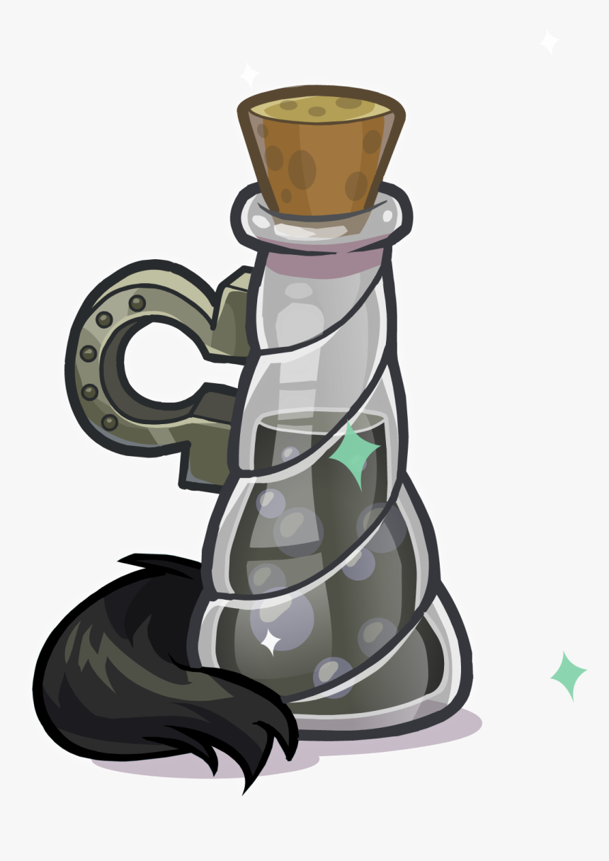 Image Potions Black Puffle - Club Penguin Puffles Unicornio, HD Png Download