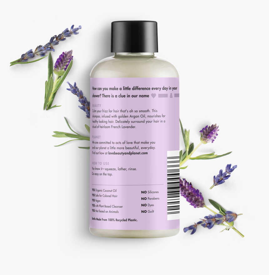 Love Beauty And Planet Argan Oil & Lavender Shampoo - Love Beauty And Planet Lavender Lotion, HD Png Download