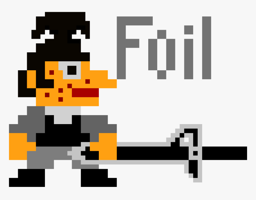 Foil Man Mario Pixel Art By Levi - Mario Pixel Art Png, Transparent Png