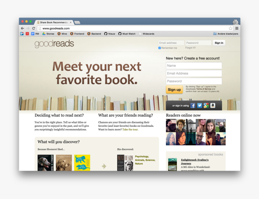 Goodreads Web, HD Png Download