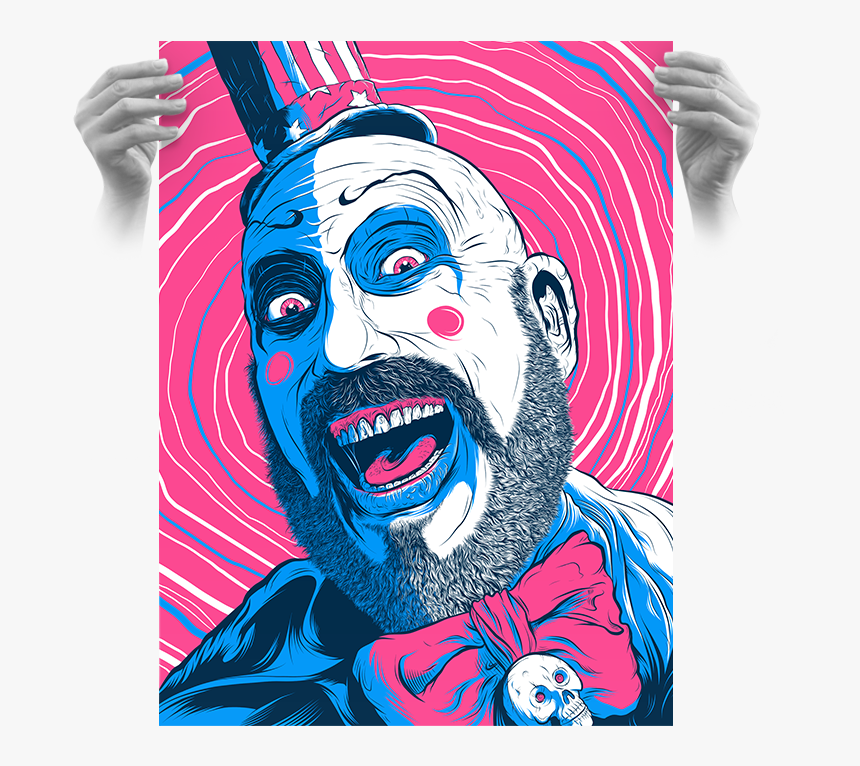 Captain Spaulding Hypno Clown Bubblegum - Tar Man Zombie Art, HD Png Download