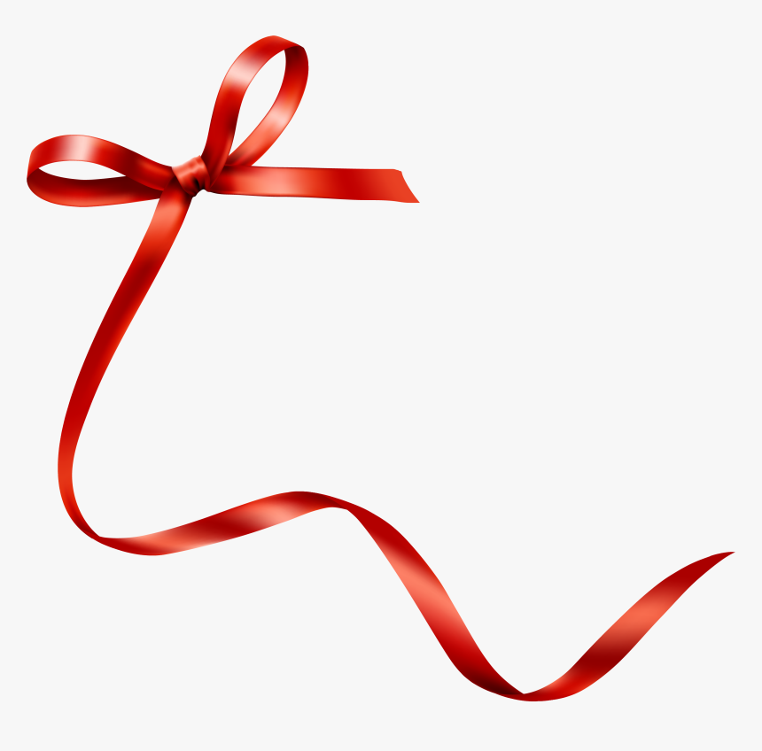 Ribbon Hand Red Bow Tie Transprent Png - Moños En Cinta Roja, Transparent Png