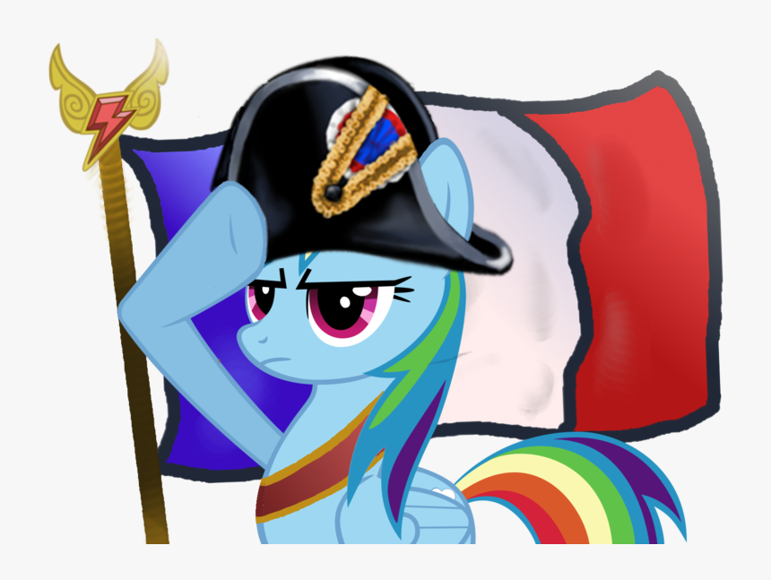 French Clipart Napoleon - Rainbow Dash Salute, HD Png Download