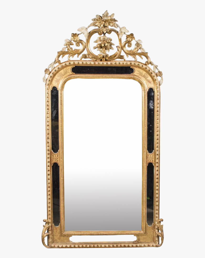 French Napoleon Iii Crested Borderglass Gilt Mirrorfrench, HD Png Download