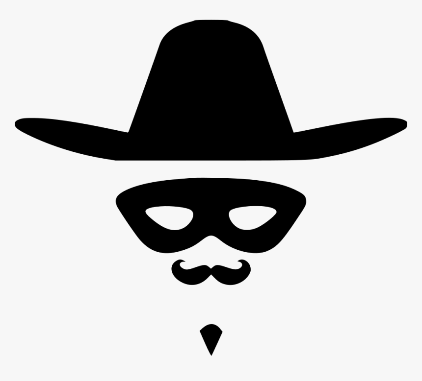 Zorro Hat Face Hero - Zorro Hat Clip Art, HD Png Download