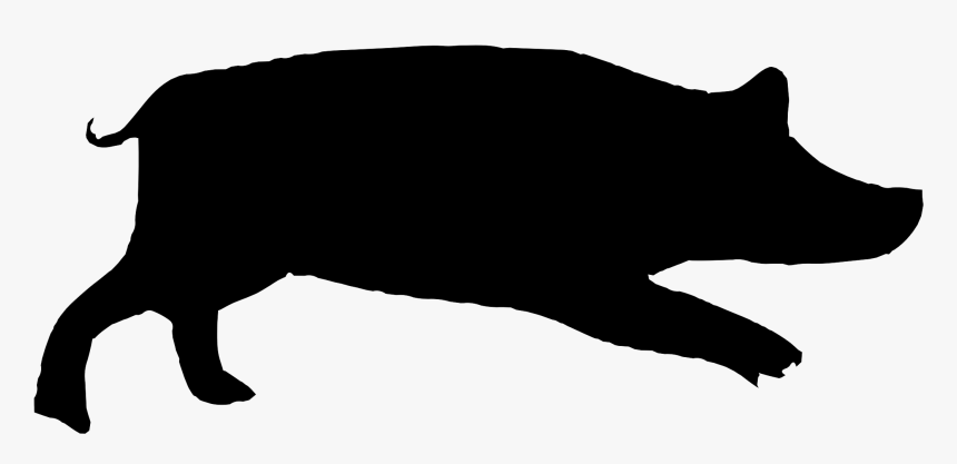 Silhouette - Scared Pig Silhouette, HD Png Download