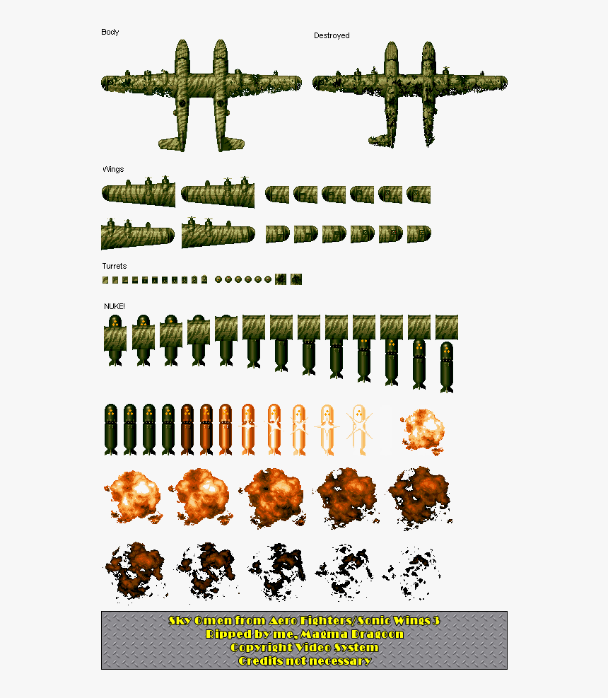 Sky Omen - Aero Fighters Sprites, HD Png Download