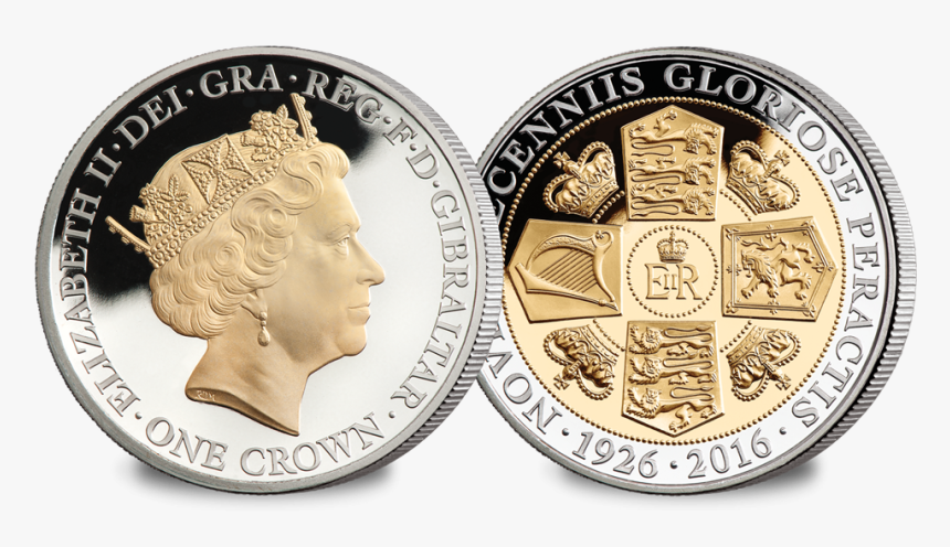 Her Majesty S 90th Birthday Crown Coin By Raphael Maklouf - Quarter, HD Png Download