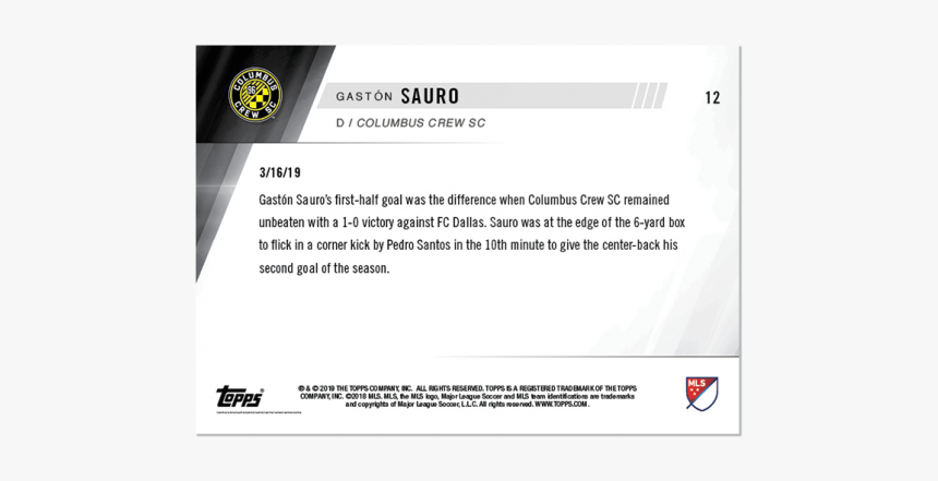 Mls Topps Now® Card - Topps, HD Png Download