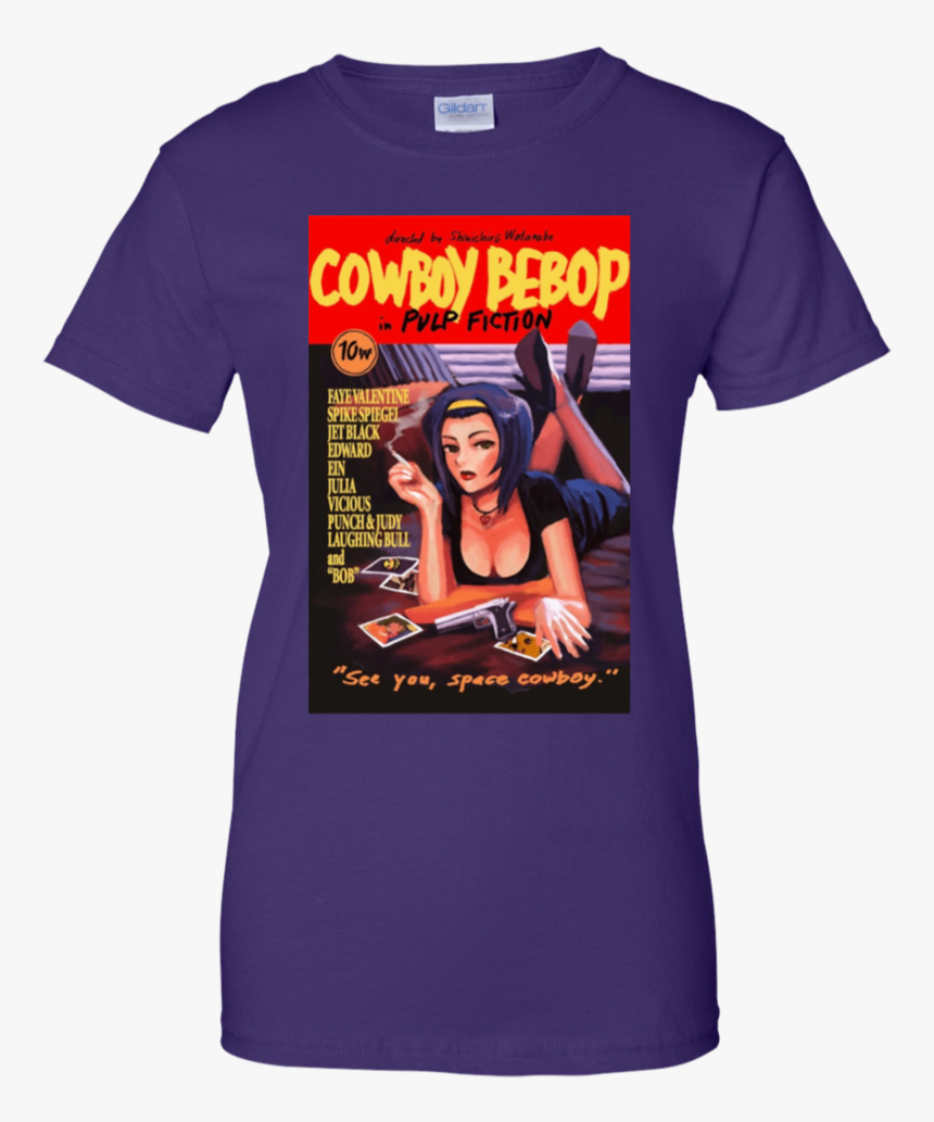 Mashup Cowboy Bebop & Pulp Fiction Gift Shirt Lt03-vivianstores - Cowboy Bebop Pulp Fiction Shirt, HD Png Download