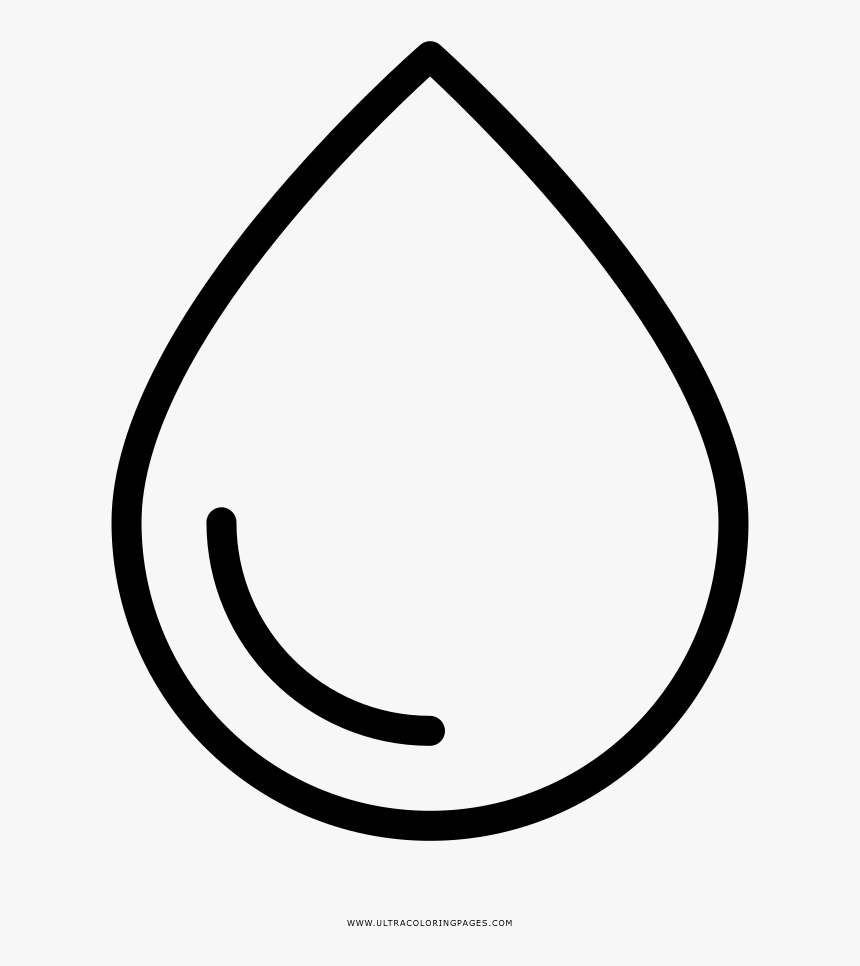 Droplet Coloring Page - Symbol, HD Png Download