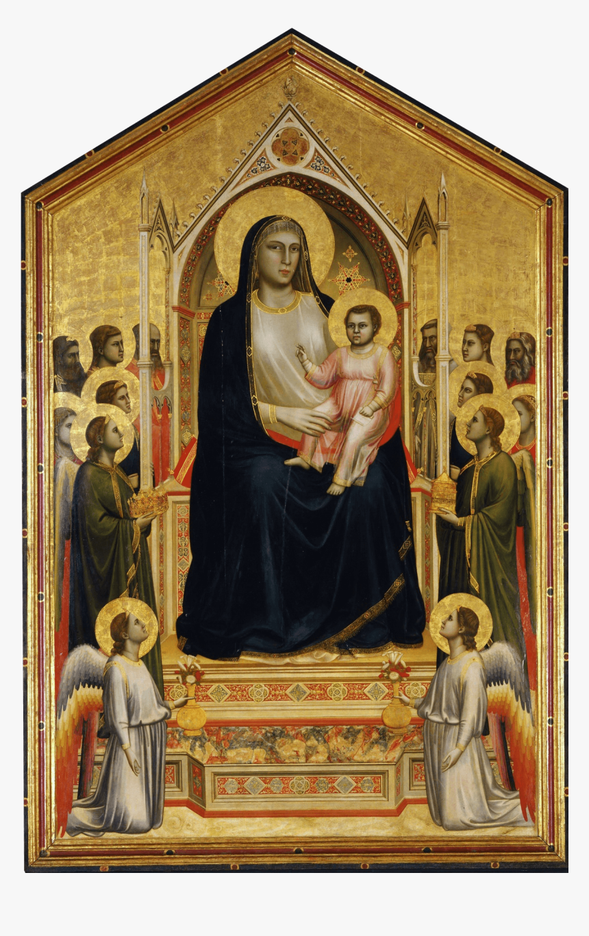 Madonna Enthroned, 1310 Giotto Di Bondone - Madonna Di Ognissanti Giotto, HD Png Download