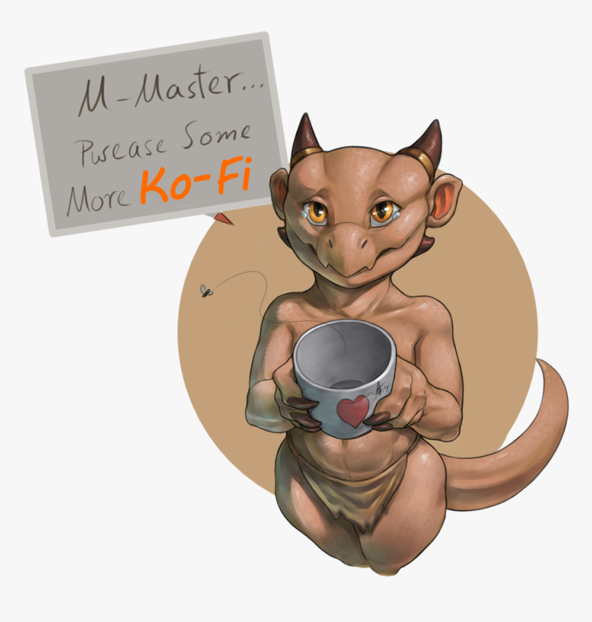 Ko-fi Kobold - Cartoon, HD Png Download