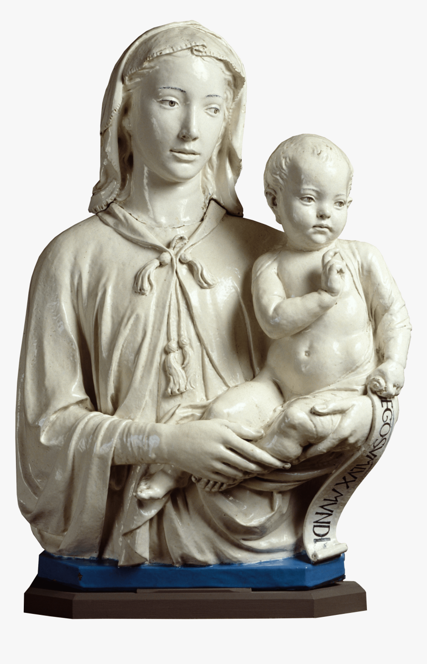 Madonna And Child With Scroll, 1455 Luca Della Robbia - Statue, HD Png Download