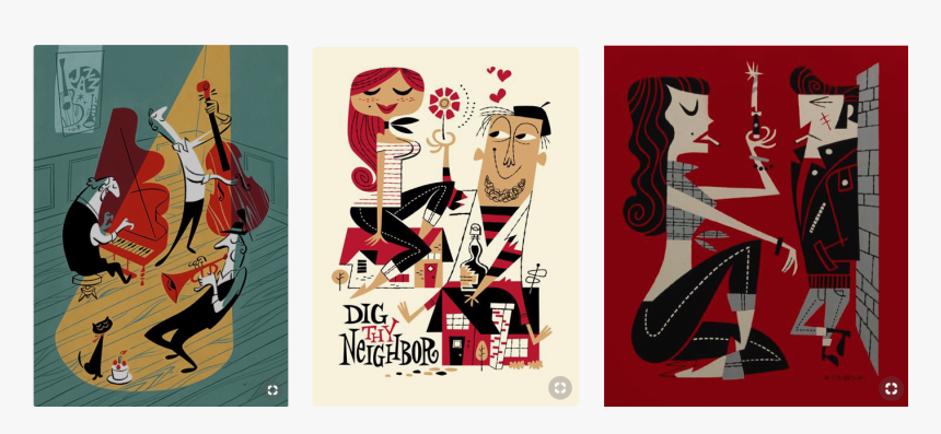 Illustrations Used For Inspiration - Illustration Mid Century Modernism Graphic Design, HD Png Download