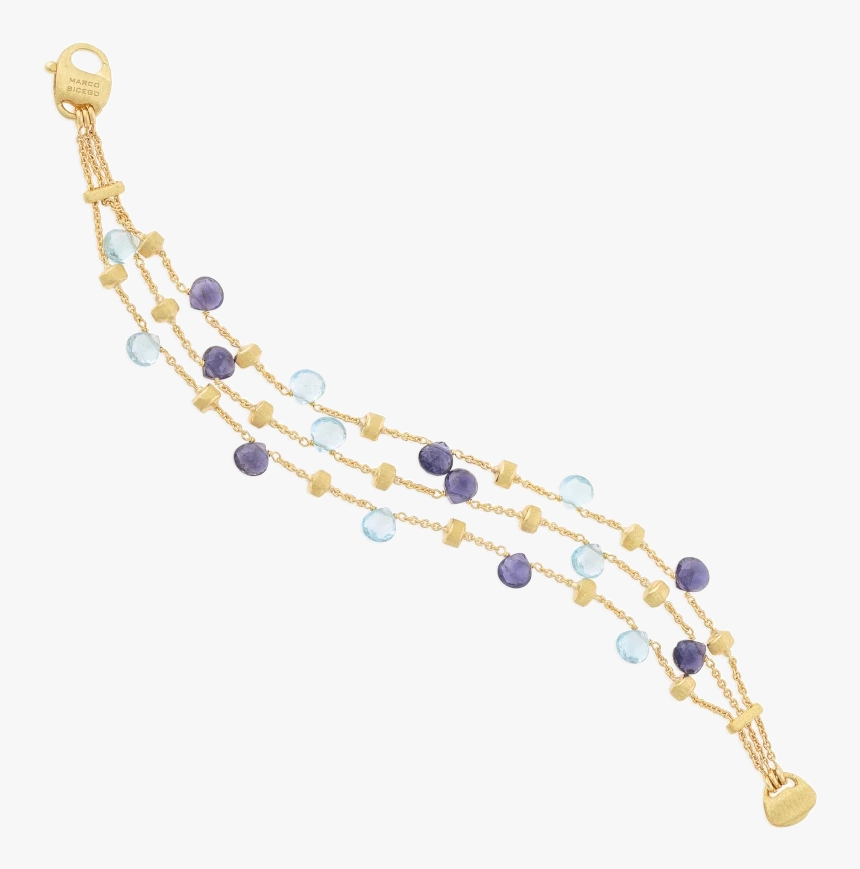 Paradise Iolite And Blue Topaz Three Strand Bracelet - Marco Bicego Armband Paradise, HD Png Download