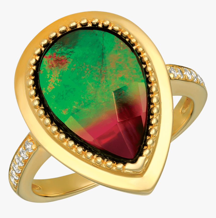 Nimah Gold Tone Sterling Silver Topaz Ring By Korite - Engagement Ring, HD Png Download