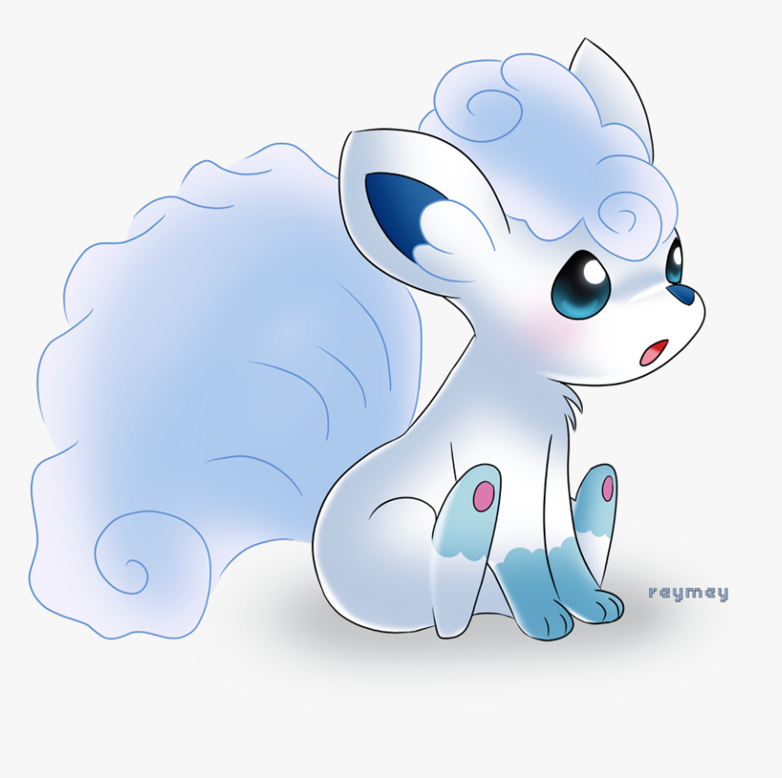 Alolan Vulpix Fanart Cute , Png Download - Cartoon, Transparent Png
