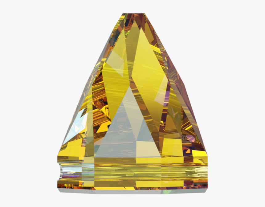 Swarovski 3297 Round Spike Sew-on Light Topaz Shimmer - Triangle, HD Png Download