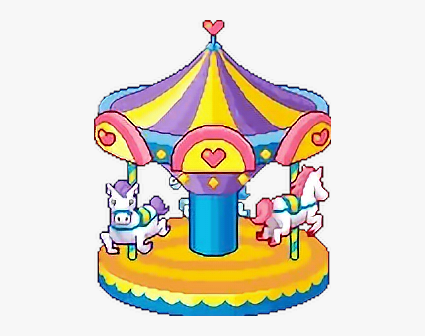 #pixel #pixelated #pixelart #carousell #carousel #cute - Merry Go Round Pixel, HD Png Download