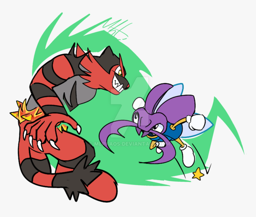 Incineroar Vs Bugzzy - Cartoon, HD Png Download