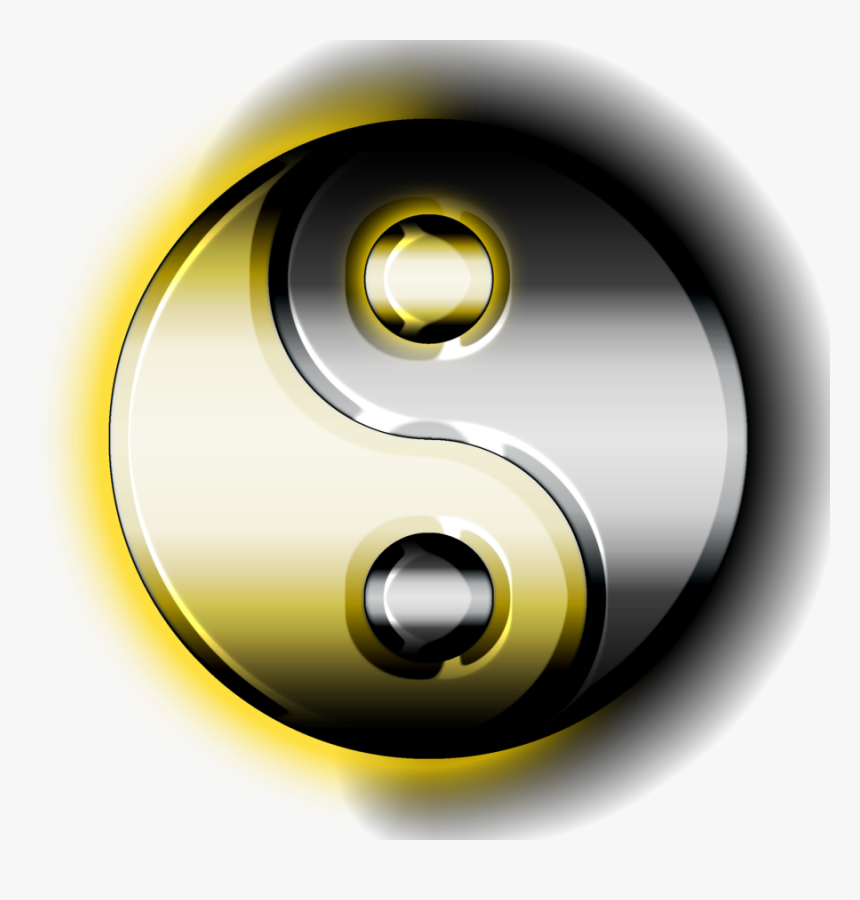 Gold Yin Yang Png, Transparent Png