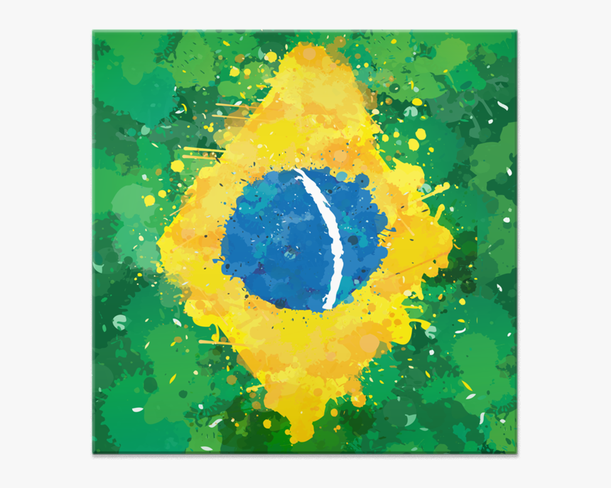 Azulejo Bandeira Do Brasil De Incantiana - Verde E Amarelo Background, HD Png Download