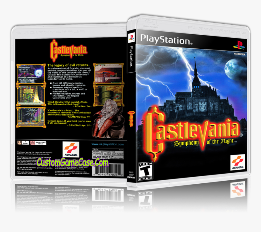Castlevania Symphony Of The Night - Castlevania Symphony Of The Night Case, HD Png Download