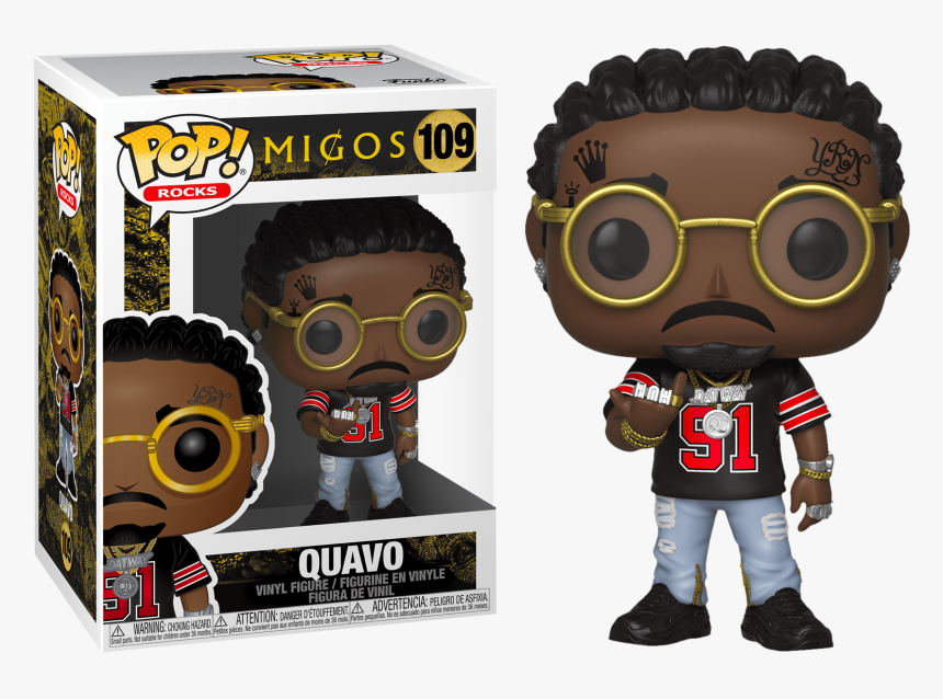Quavo Funko Pop Vinyl Figure - Migos Funko Pop, HD Png Download