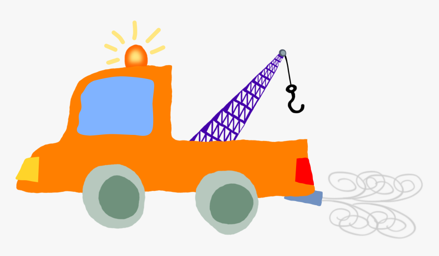 Cartoon Smoke Png - Cranes Car Cartoon, Transparent Png