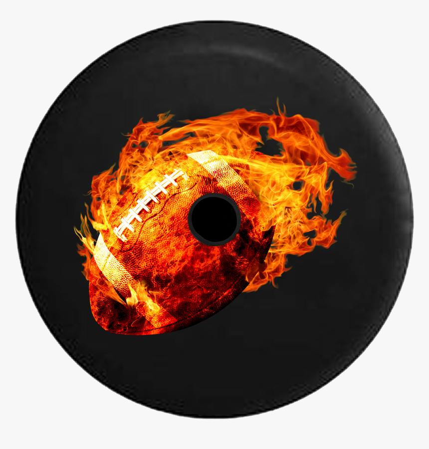 Jeep Wrangler Jl Backup Camera Day Football On Fire - Football In Fire Png, Transparent Png