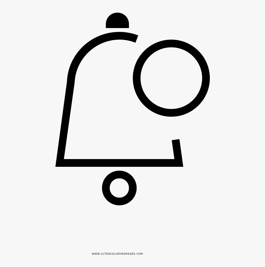 Notification Bell Coloring Page - Line Art, HD Png Download