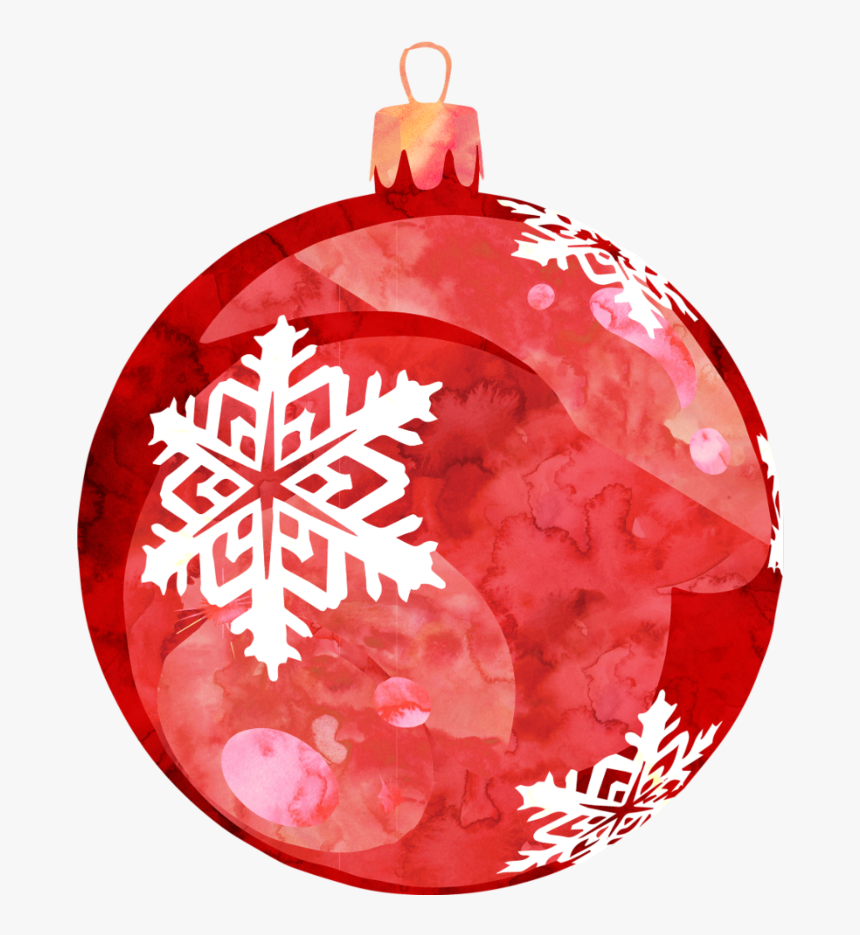 #esfera #navidad - Watercolor Christmas Ornament Clipart, HD Png Download