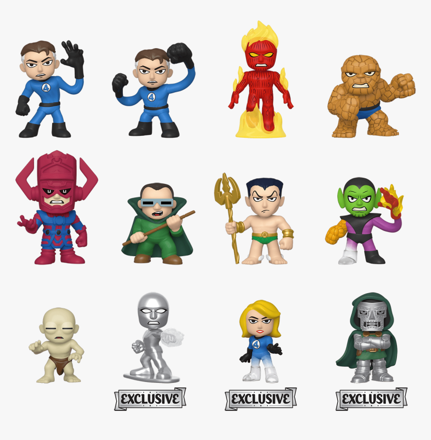 44811 Marvel Fantastic4 Gamestop Mm - Fantastic Four Mystery Minis, HD Png Download