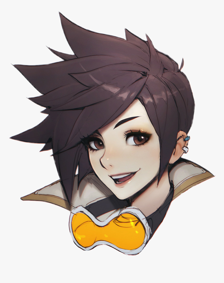 #tracer #overwatch - Overwatch Tracer Face, HD Png Download