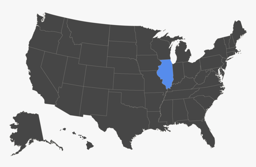 Statemap Illinois - Trump Electoral College Win, HD Png Download