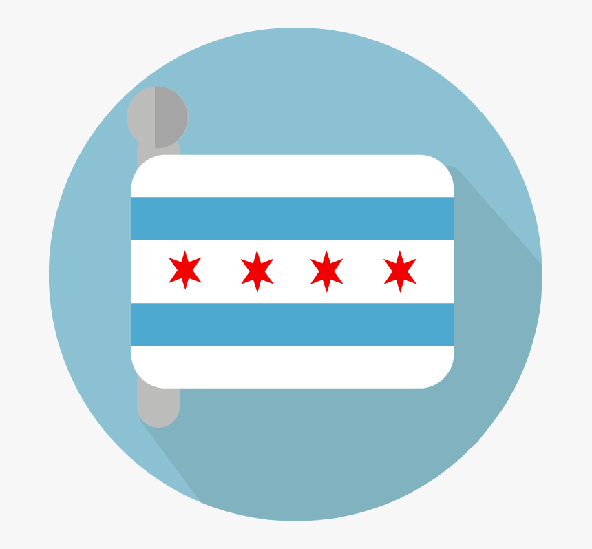 Official Chicago Flag Png - Chicago Flag Icon Png, Transparent Png