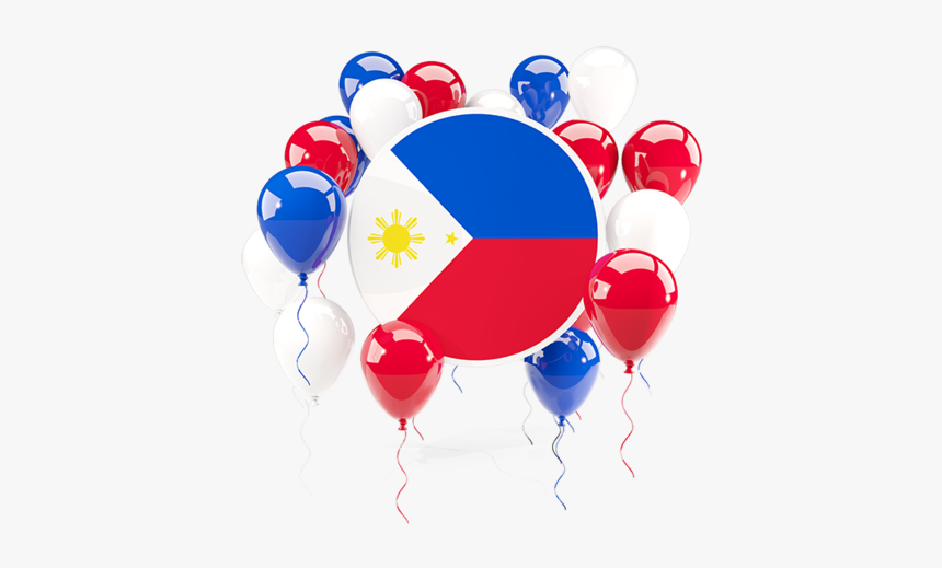 Round Flag With Balloons - Philippine Flag Balloon Png, Transparent Png