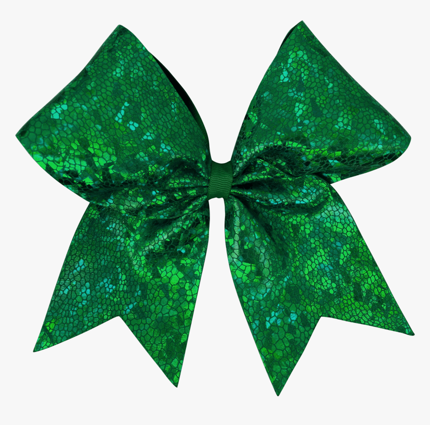 Kelly Green Cracked Ice I Love Cheer® Hair Bow I Love - Illustration, HD Png Download