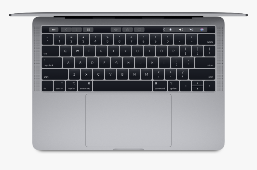 Top View Of 13-inch Macbook Pro - Macbook Air 2016 Keyboard, HD Png Download
