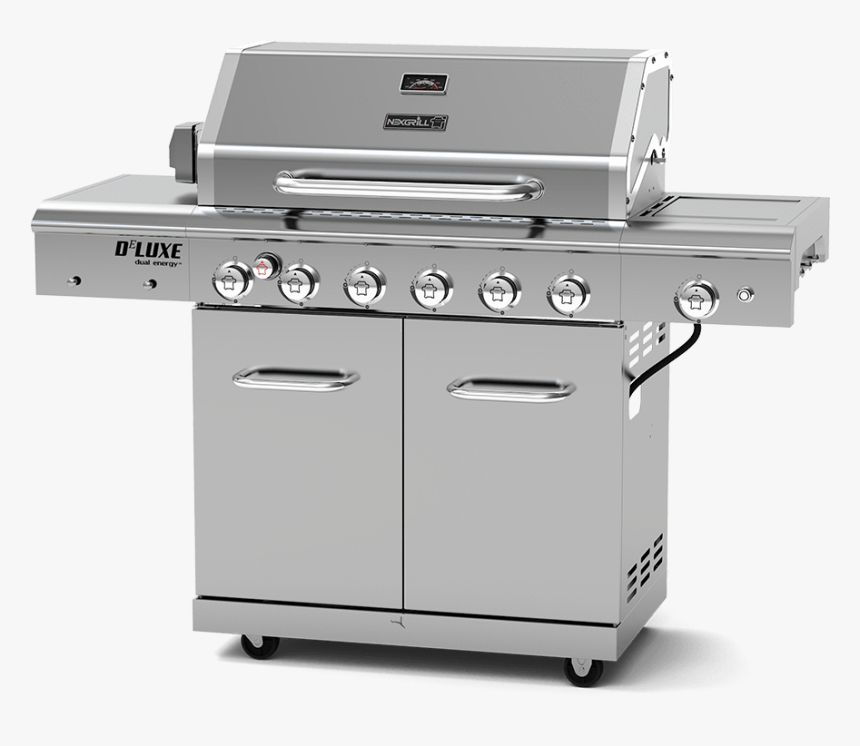 Deluxe 6-burner Propane Gas Bbq With Side Burner & - Barbecue Grill, HD Png Download