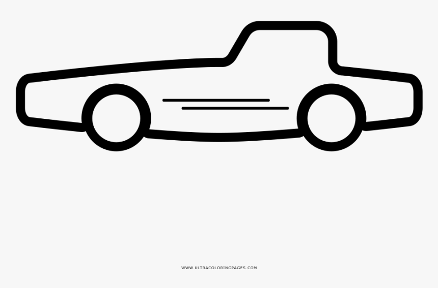 Racecar Coloring Page - Line Art, HD Png Download