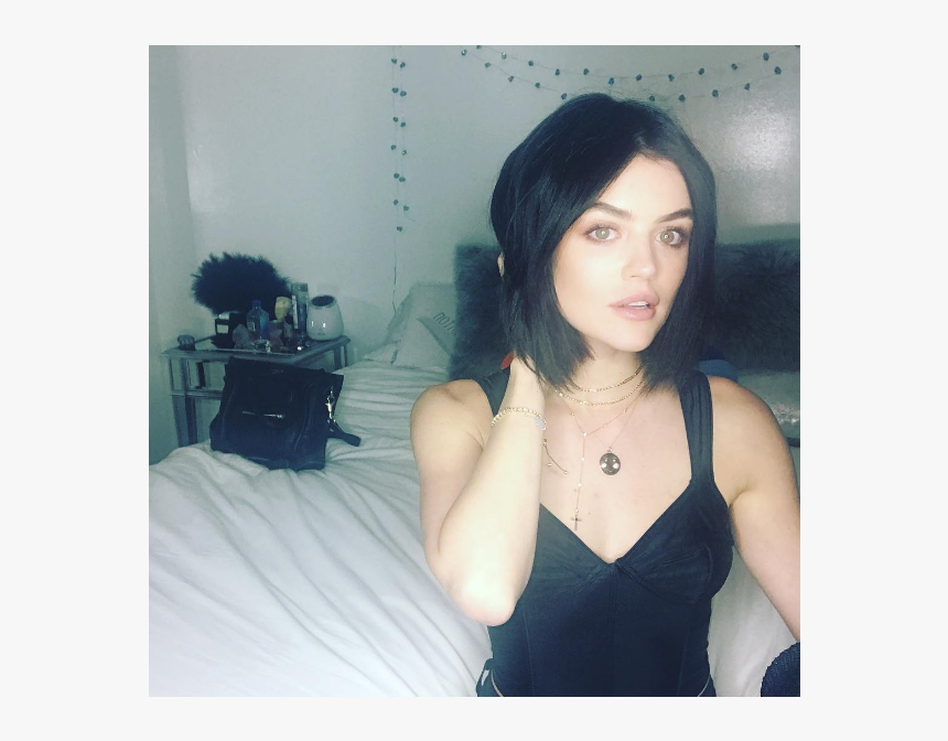 Lucy Hale Black Bob, HD Png Download
