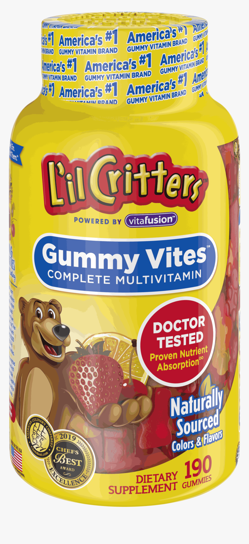 Gummyvites Bottle - Lil Critters, HD Png Download