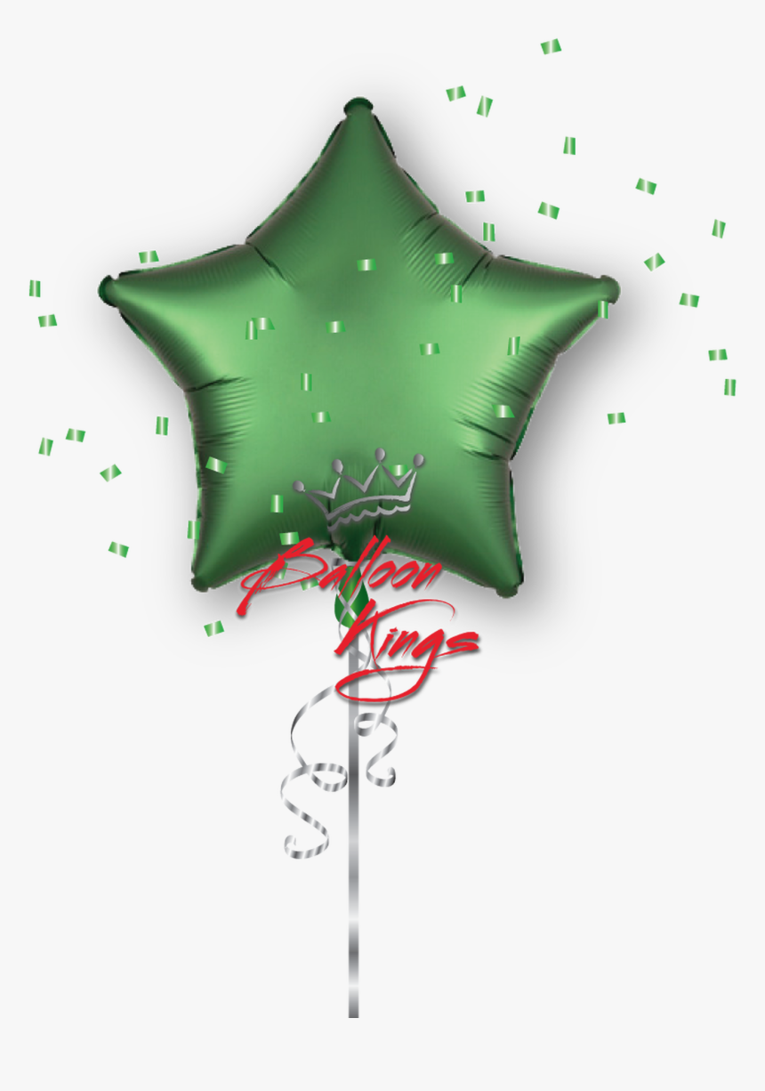 Satin Luxe Emerald Green Star - Balloon, HD Png Download