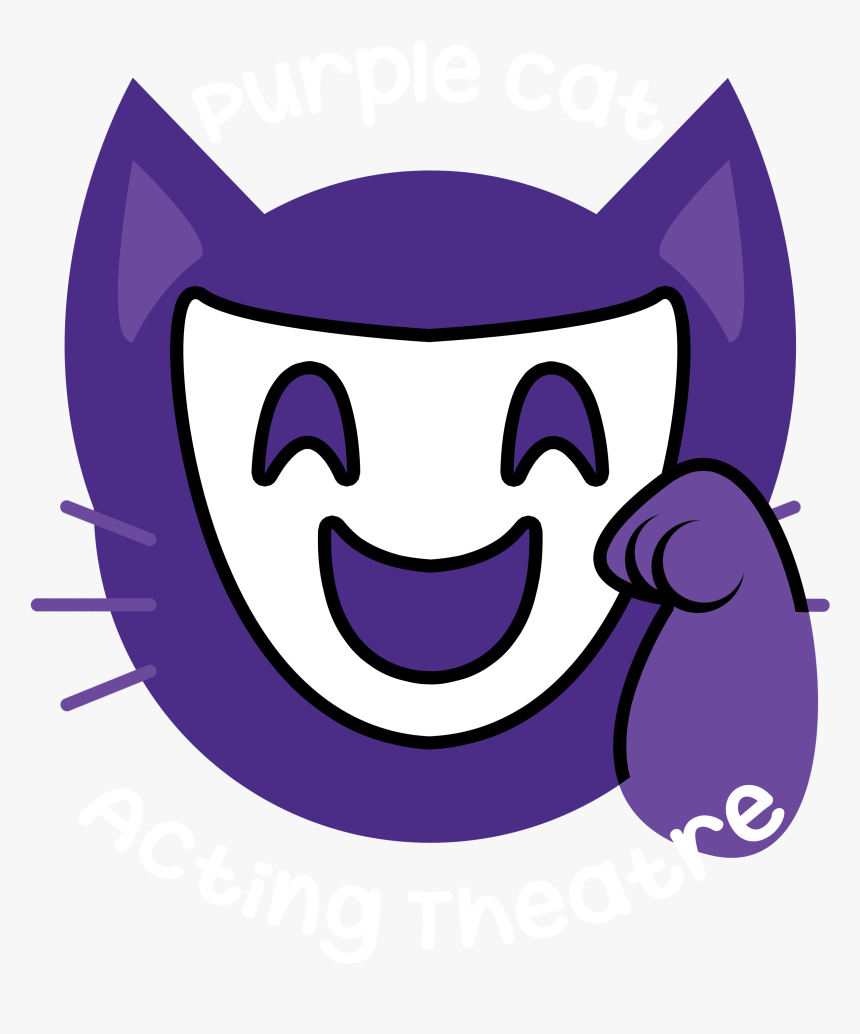 Purple Cat Acting Theatre - Cartoon, HD Png Download