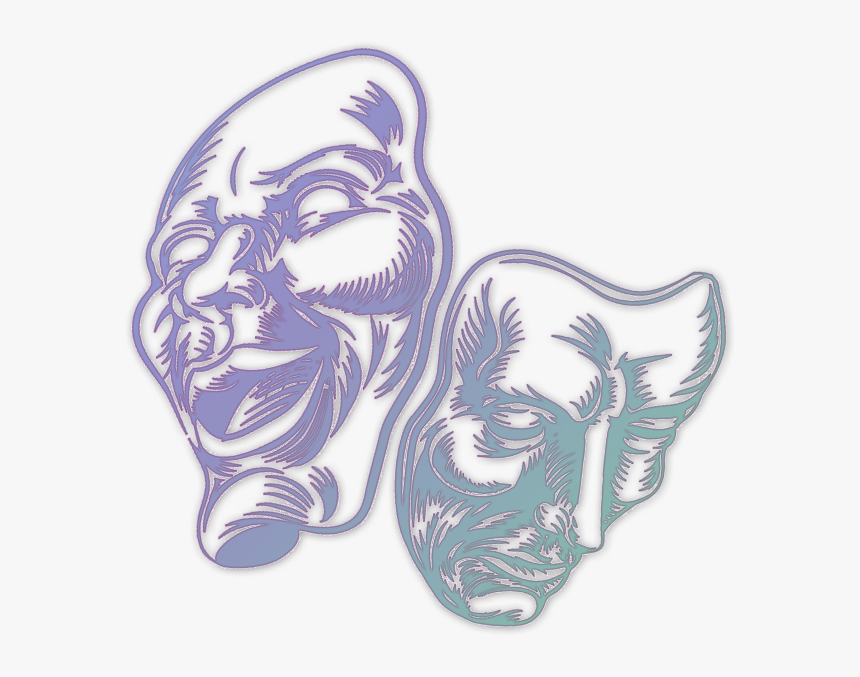 Theatrical Masks - Illustration, HD Png Download