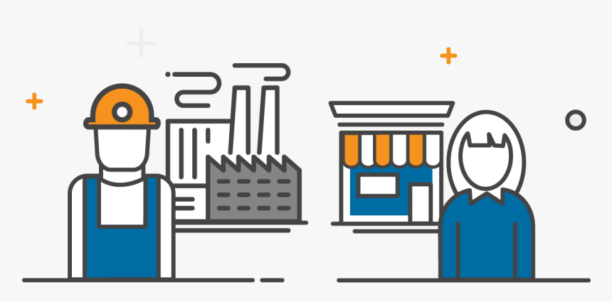 Want Clipart Consumer Market - Consumer Vs Industrial Marketing, HD Png Download