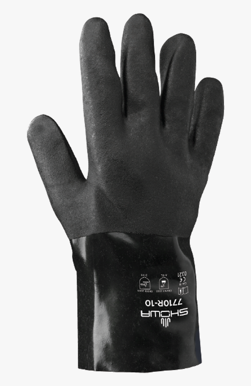 Showa 7710r-10 Black Knight Chemical Resistant Gloves - Leather, HD Png Download